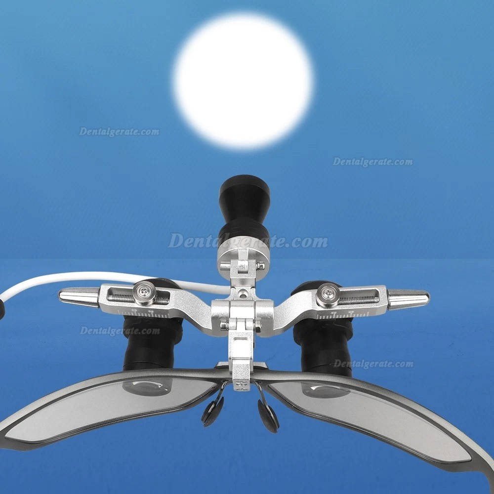 5,0-fach Dental Flip-up Ergonomic Lupenbrille mit Einstellbarem Pupillenabstand und 5 W LED-Licht
